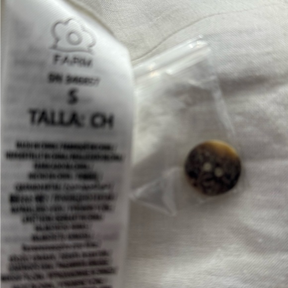 FARMRio Mystic Blue Lotus Placed Print Long Sleeve Linen Blend Maxi Dress - Picture 9 of 9